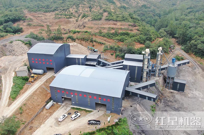 紅星客戶環(huán)保石粉生產外部航拍圖 紅星客戶環(huán)保石粉生產外部航拍圖